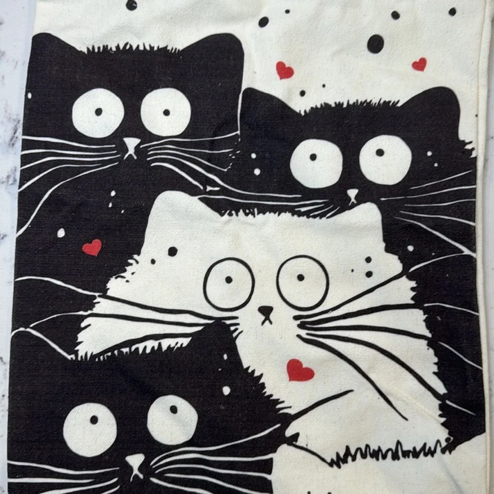 Kitty Cat Love Canvas Tote - Picture 1 of 4